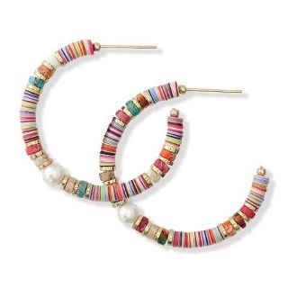 PW E-Multi Color Bead Hoops
