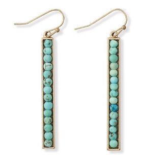 PW E-Gold Drops w Stone Beads