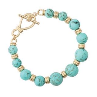 PW B-Turquoise Beads w Gold