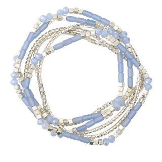 PW B-Silver w Blue Beads