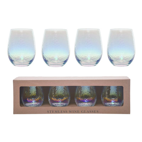 Transpac Rainbow Bev Glasses