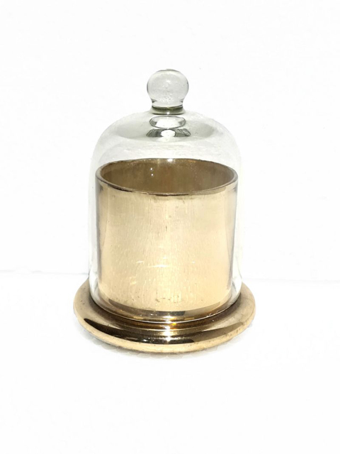 Transpac Gld Mrc Jar w/ Cloche S