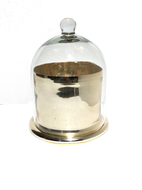 Transpac Gld Mrc Jar w/ Cloche L