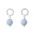 PW SILVER ROPE EARRINGS AGATE