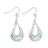 PW E-Silver Teardrops w Aqua