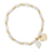 PW PINK SHELL HEART BRACELET