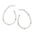 PW E-Silver Bamboo Oval Hoops