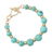 PW B-Turquoise Beads w Gold