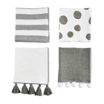 MUDPIE GRAY TASSLE TOWEL