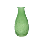 Transpac Green Hobnail Vase