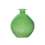 Transpac Green Round Bud Vase