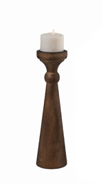 Transpac Wood Candle Holder L