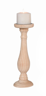 Transpac Wood Candle Holder L