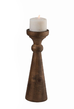 Transpac Wood Candle Holder S