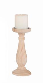 Transpac Wood Candle Holder M